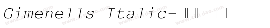 Gimenells Italic字体转换